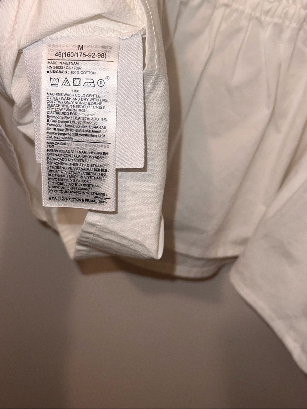 GAP White Smocked Peplum Puff-Sleeve Top - Picture 6 of 6
